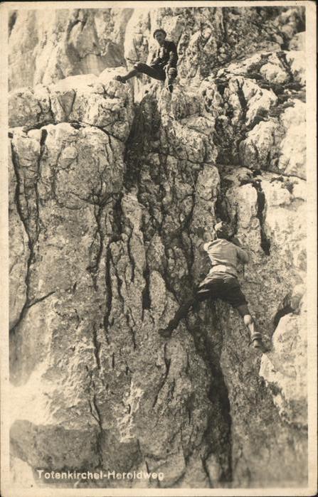 Bergsteigen Klettern Totenkirchel-Heroldweg