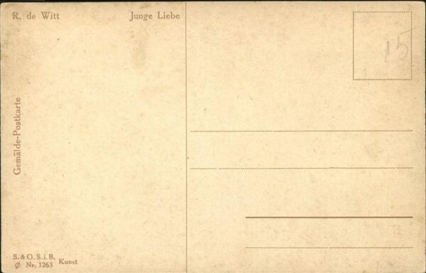 Kuenstlerkarte Nr. 1263 R. de Witt Gemälde Postkarte J – Bild 2