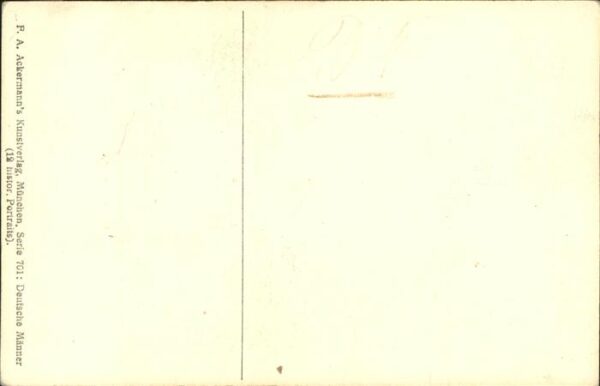 Verlag Ackermann Kuenstlerpostkarte Nr. Serie 701 Deutsche Männer Adolf von Lüt – Bild 2