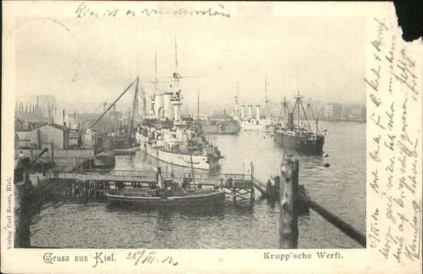 Dampfer Oceanliner Kiel Kruppsche Werft