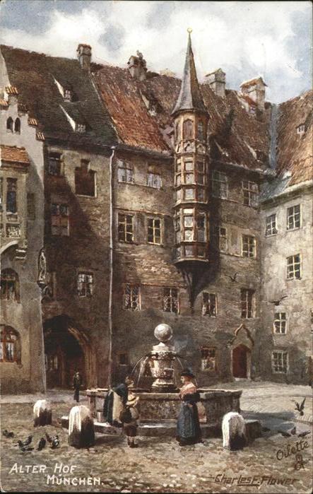 Verlag Tucks Oilette Nr. 614 Charles F. Flower Alter Hof München