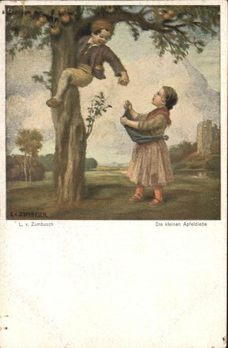 Zumbusch L.v. Nr. 1001 Die kleinen Apfeldiebe