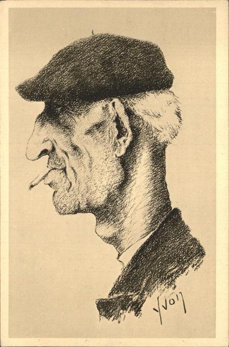 Typen Yvon Portrait d homme Zigarette