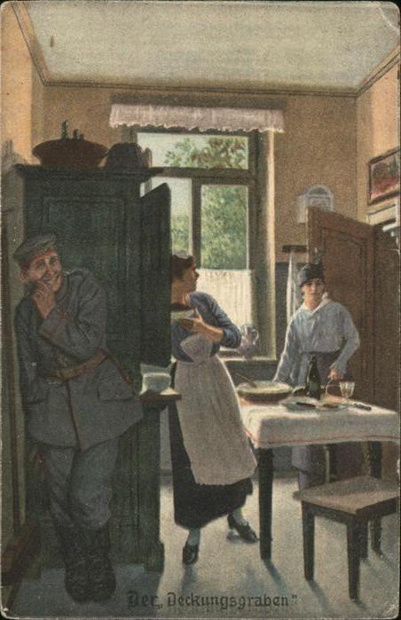 Kuenstlerkarte Nr. 6 Deckungsgraben immer Fachmann
