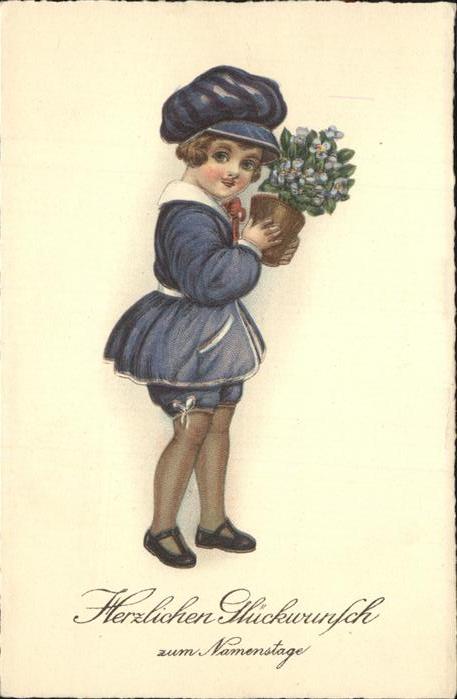Namenstag Namenskarte Kind Blumen