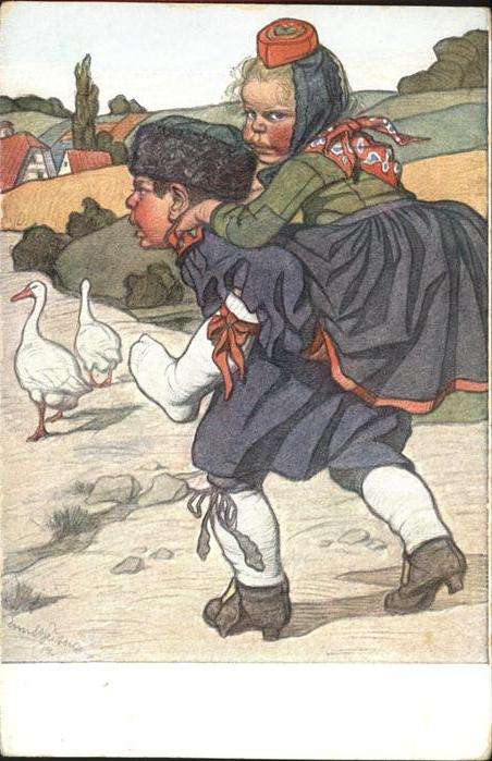 Trachten Hessen Hessen Kinder Gänse