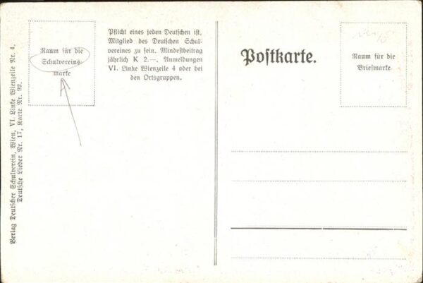 Liederkarte Deutscher Schulverein 1880 – Bild 2