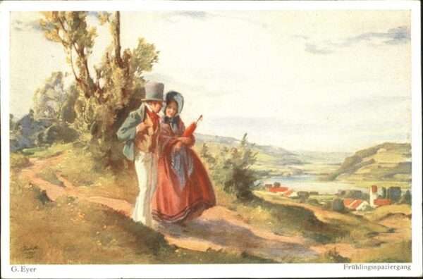 Verlag Primus Nr. 5270 G. Eyer Frühlingspaziergang