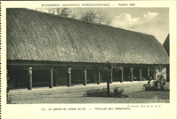 Exposition Coloniale Paris 1931 Le Jardin Congo Belge Pavillon