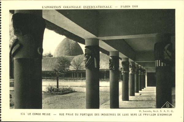 Exposition Coloniale Paris 1931 Congo Belge Pavillon D Honneur