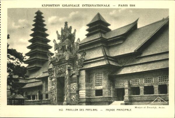 Exposition Coloniale Paris 1931 Pavillon des Pays-Bas