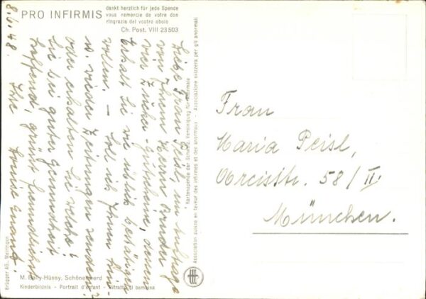 Kuenstlerkarte M. Bally-Hüssy Kind – Bild 2