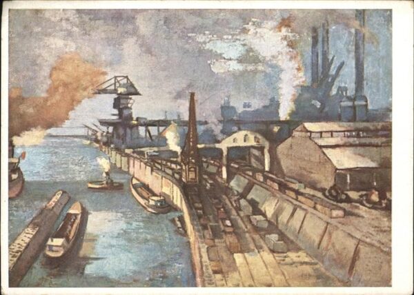 Kuenstlerkarte Hilfswerk 1937 Industriestadt Riederrhe