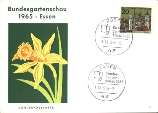 Bundesgartenschau Sonderpostkarte 1965 Essen