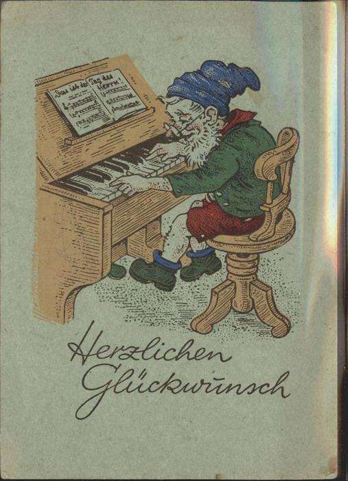 Klavier Zwerg Glückwünsche