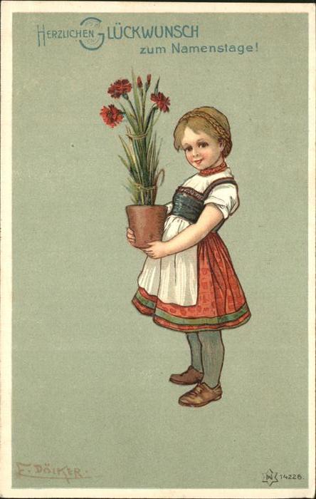 Doelker F. Glückwünsche Blume Kind