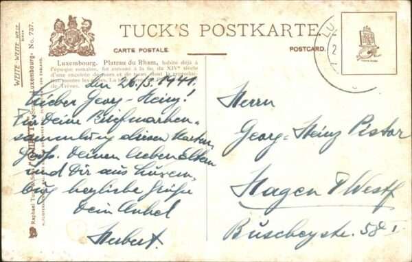 Verlag Tucks Oilette Nr. 737 Luxembourg Rhamplateau – Bild 2