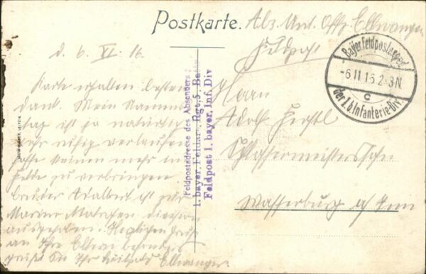 Kriege Erinnerung Kriegsjahre 1914/16 Infanter – Bild 2