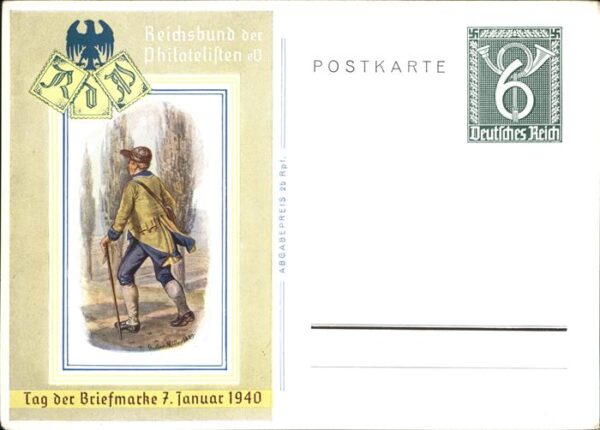 Postkarte auf Ak Reichsbund Philatelisten eV Tag der Bri