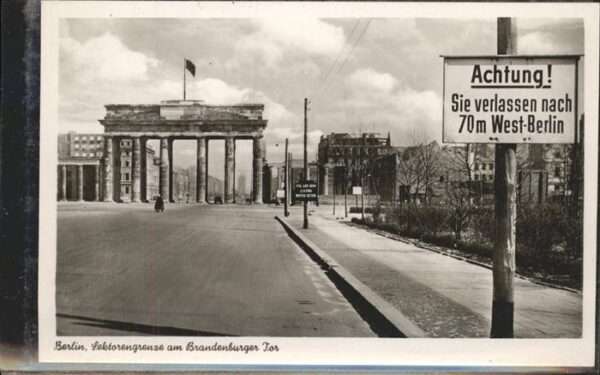 Zoll Grenze Douane Berlin Sektorengrenze Brandenburg