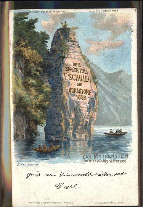 Schiller Friedrich Mythenstein Vierwaldstättersee Tell