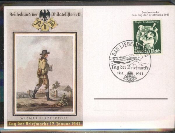 Postkarte auf Ak Reichsbund Philatelisten eV Wiener Klap