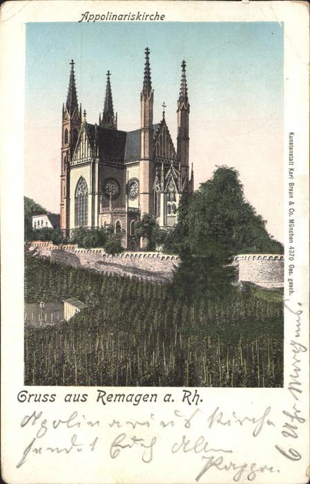 Verlag Braun Nr. 4370 Remagen a. Rh. Appolinariskirche