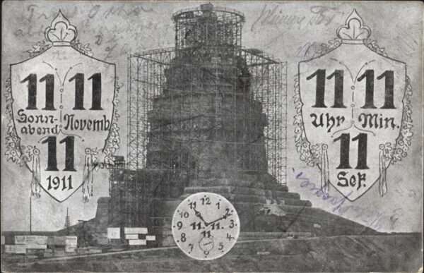 Datumskarte 11.11.11 Uhr Turm