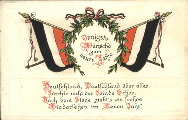 Schwarz Weiss Rot Fahnen Neujahr