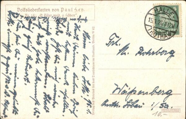 Hey Paul Nr. 28 Volksliedkarte O Täler O Höhen – Bild 2