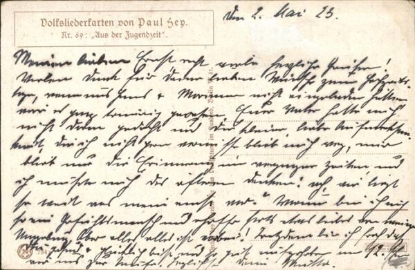 Hey Paul Nr. 69 Volksliederkarte Aus der Jugenzeit – Bild 2