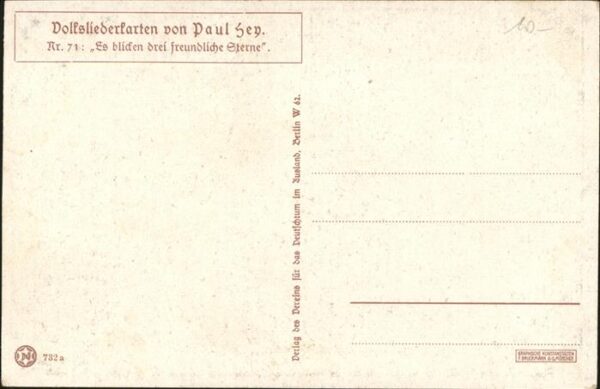 Hey Paul Nr. 71 Volksliederkarte Es blicken drei fre – Bild 2