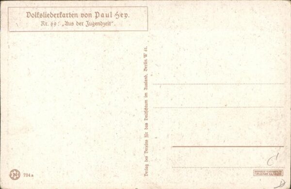 Hey Paul Nr. 69 Volksliederkarte Aus der Jugendzeit – Bild 2