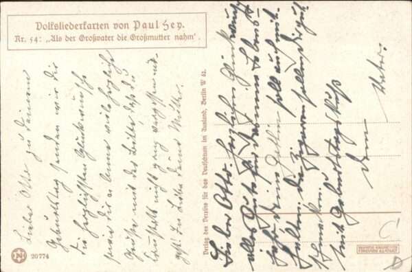 Hey Paul Nr. 54 Volksliederkarte Grossvater Grossmut – Bild 2