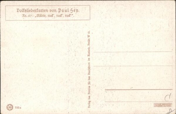 Hey Paul Nr. 67 Volksliederkarte Mädle ruck ruck ruc – Bild 2