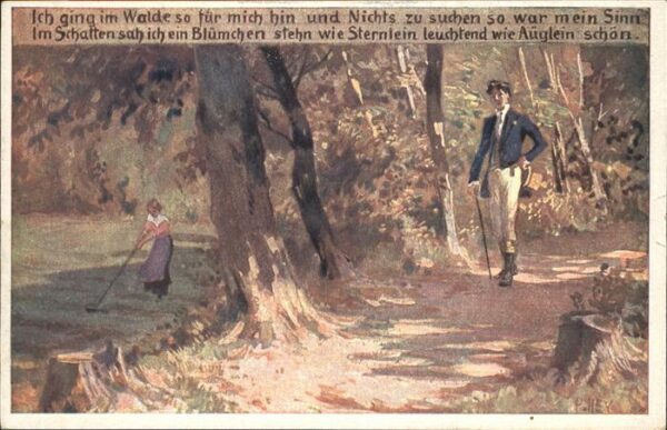 Hey Paul Nr. 62 Volksliederkarte Ich ging im Walde s