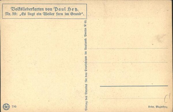 Hey Paul Nr. 59 Volksliederkarte Es liegt ein Weiler – Bild 2