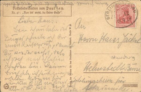 Hey Paul Nr. 47 Volksliederkarte Nun leb wohl du kle – Bild 2