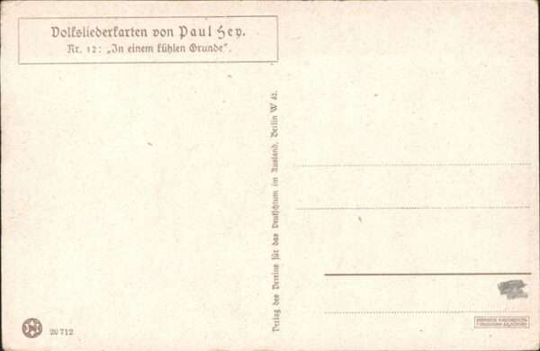 Hey Paul Nr. 12 Volksliederkarte In einem kühlen Gru – Bild 2