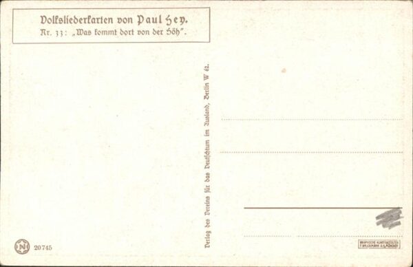 Hey Paul Nr. 33 Volksliederkarte Was kommt dort von – Bild 2