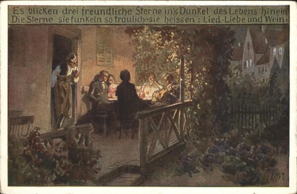 Hey Paul Nr. 71 Volksliederkarte Es blicken drei fre