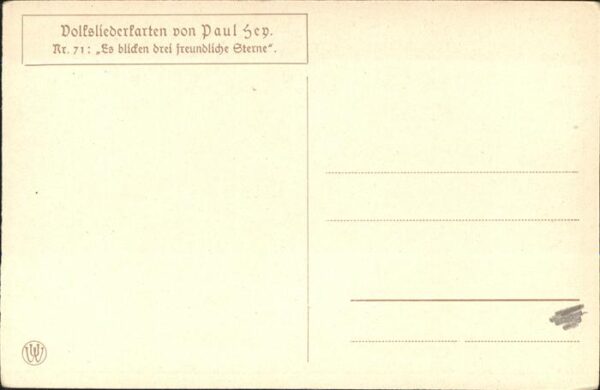 Hey Paul Nr. 71 Volksliederkarte Es blicken drei fre – Bild 2
