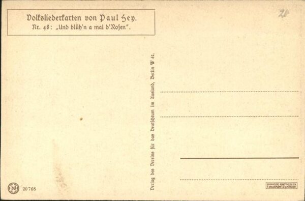 Hey Paul Nr. 48 Volksliederkarte Und blühn a mal d_R – Bild 2