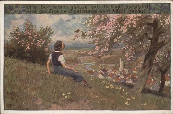 Hey Paul Nr. Nr. 74 Volksliederkarte Uf'm Bergle bin