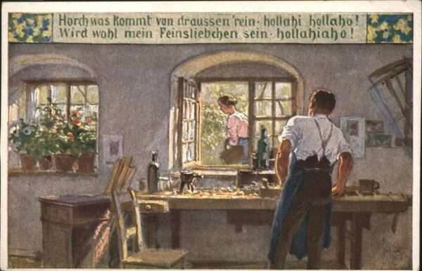 Hey Paul Nr. 57 Volksliederkarte Horch was kommt von