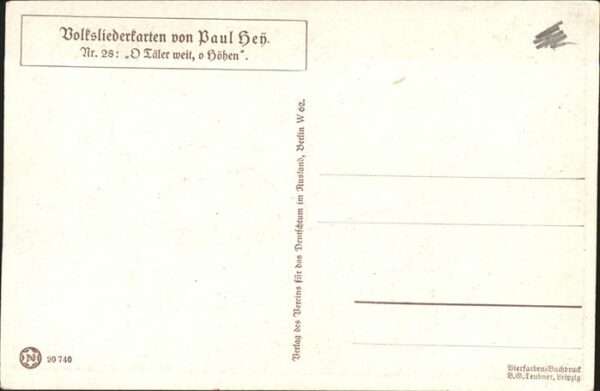 Hey Paul Nr. 28 Volksliederkarte O Täler weit o Höhe – Bild 2