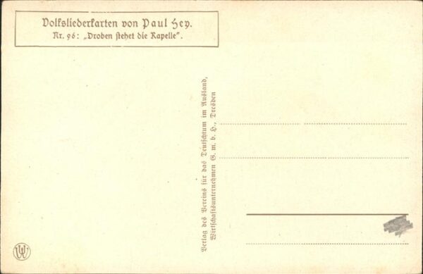 Hey Paul Nr. 96 Volksliederkarte Droben stehet die K – Bild 2