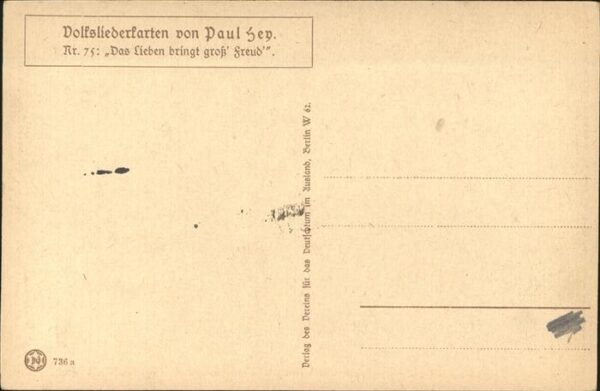 Hey Paul Nr. 75 Volksliederkarte Das Leben bringt gr – Bild 2