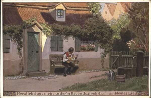 Hey Paul Nr. 95 Volksliederkarte Herzliebchen mein u