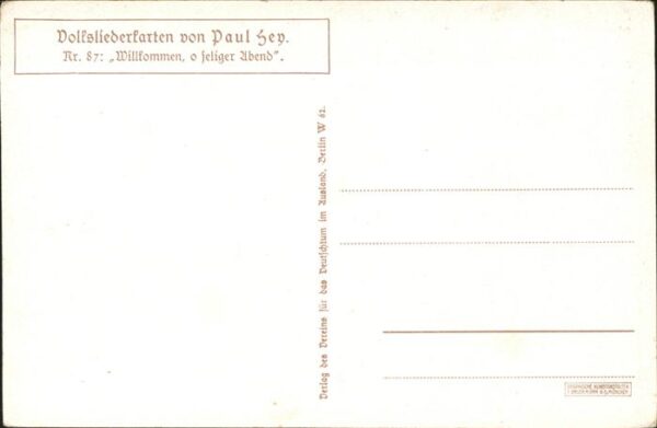 Hey Paul Nr. 87 Volksliederkarte Willkommen o selige – Bild 2
